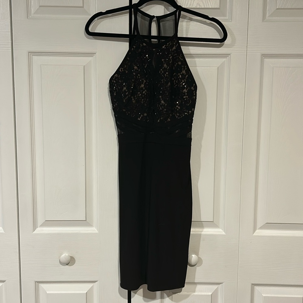 Black Lace Evening Dress